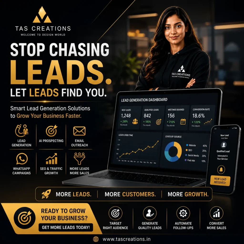 Stop Chasing Leads. Let Leads Find You - AI Lead Generation Poster