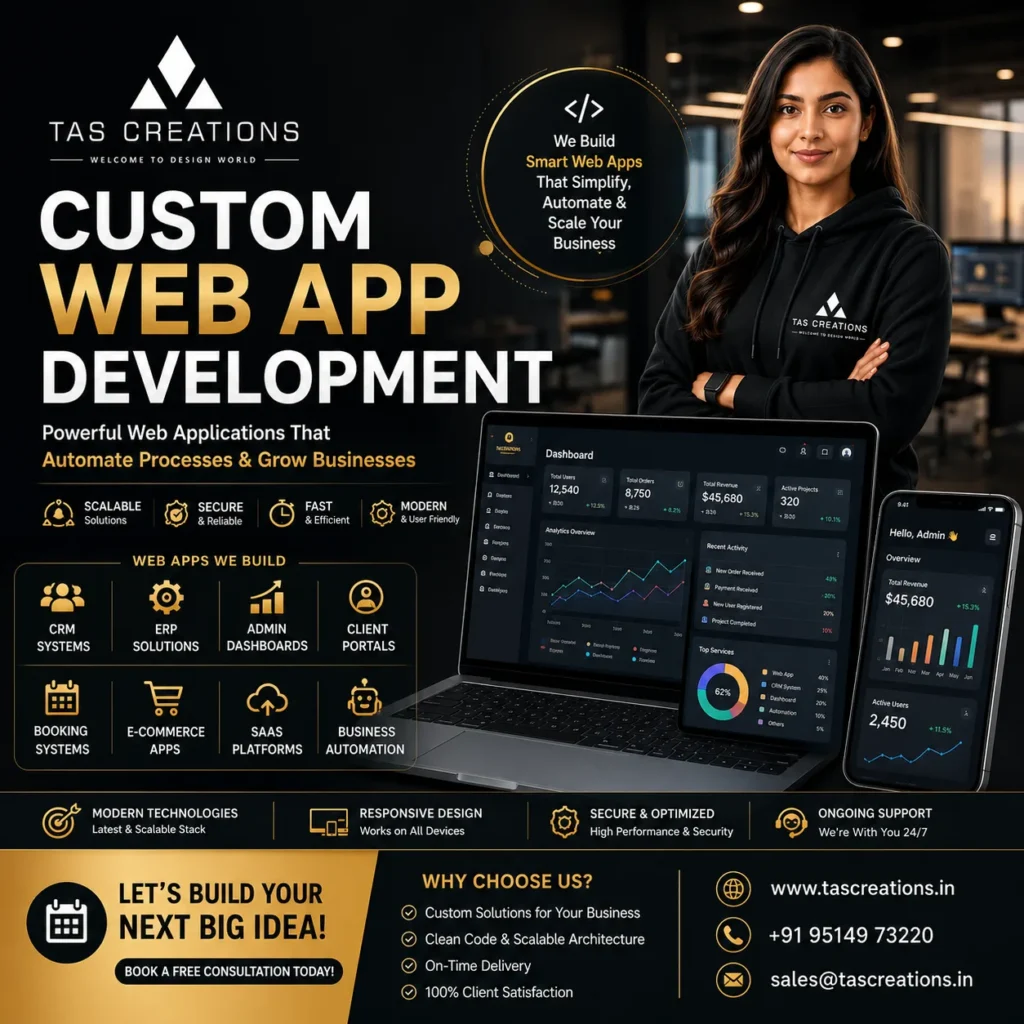 Custom Web App Development Platform Commercial Poster