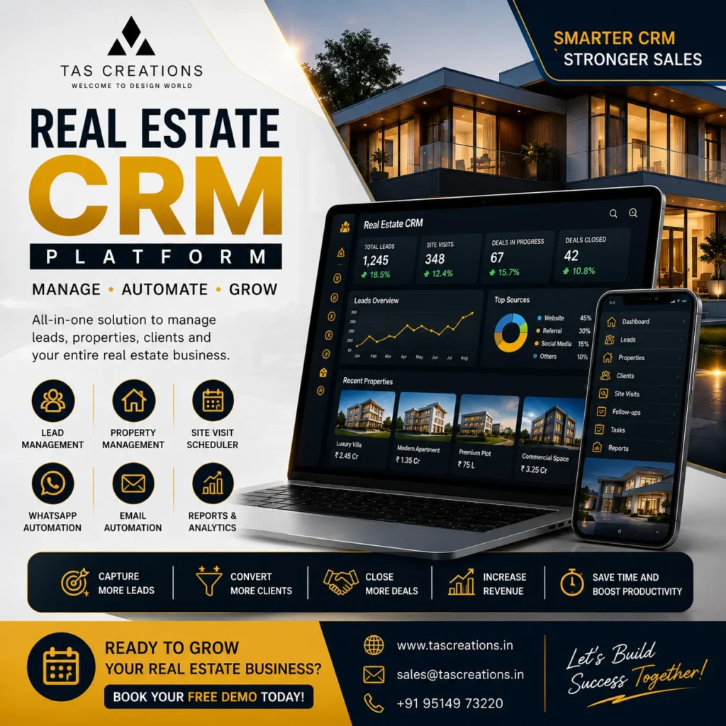 Real Estate CRM Platform Commercial Poster